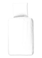 Good Morning Dekbedovertrek "uni dessin" - Wit - (200x200 cm) - Katoen Flanel - thumbnail