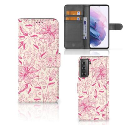 Samsung Galaxy S21 Plus Hoesje Pink Flowers