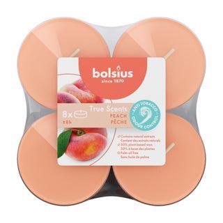 Bolsius maxilicht true scents peach 8 stuks