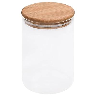 VidaXL Opbergpotten met bamboe deksels 4 st 800 ml glas