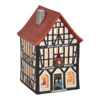 Wurm lichthuis "Anno 1593 kerstbakkerij" van porselein, veelkleurig (B/H/D) 10x17x11cm - thumbnail
