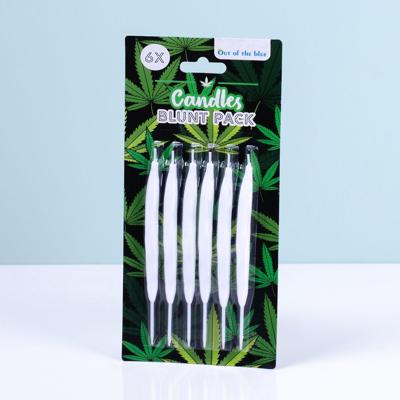Blunt Kaarsen Set - 6 Stuks - Jointvorm - 10 cm - Humoristisch Cadeau