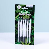 Blunt Kaarsen Set - 6 Stuks - Jointvorm - 10 cm - Humoristisch Cadeau - thumbnail