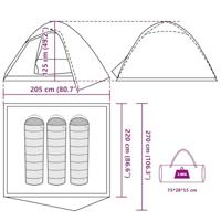 VidaXL Koepeltent 3-persoons waterdicht olijfgroen - thumbnail