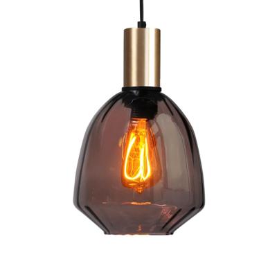 Masterlight Hanglamp goudPorto met Nicolette red glas - Ø 20cm - 2710-05-02-13