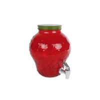 Pic Aardbei drankdispenser glas 19x19x24,5cm - thumbnail