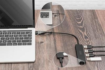 Digitus DA-70236 USB 3.0-hub 4 poorten Met USB-C stekker Zwart Digitus DA-70236 USB 3.0-hub 4 poorten Met USB-C stekker Zwart