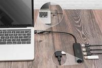 Digitus DA-70236 USB 3.0-hub 4 poorten Met USB-C stekker Zwart - thumbnail
