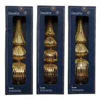 Piek glas L7,2b7,2h31 cm goud a3 Decoris - Decoris - thumbnail