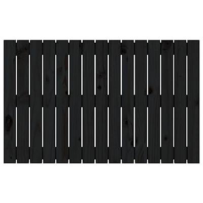 Wandhoofdbord 95,5x3x60 cm massief grenenhout zwart