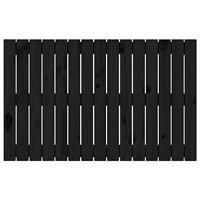 Wandhoofdbord 95,5x3x60 cm massief grenenhout zwart - thumbnail