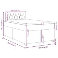 Boxspring met matras stof blauw 120x200 cm - thumbnail