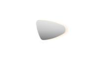 Spiegel Organisch INK SP23 100x60 cm Met Verlichting en Spiegelverwarming Rechts Mat Wit - thumbnail