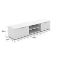 TV-meubel Uldum - hoogglans wit - 33,1x172,7x39,9 cm - Leen Bakker - thumbnail