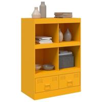 Hoge kast 67x39x95 cm staal mosterdgeel - thumbnail