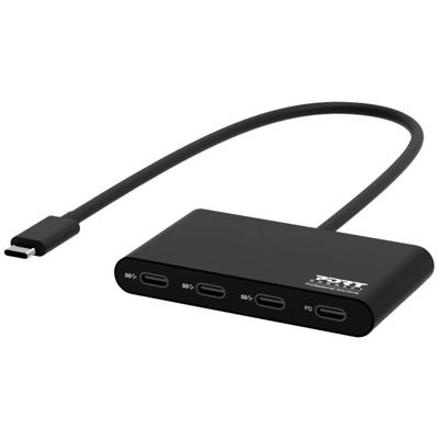 PORT Designs 900147 900147 USB-hub 5 poorten USB-C USB 3.2 Gen1 5 GBit/s Met USB-C stekker Zwart