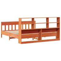 Bedframe zonder matras massief grenenhout wasbruin 200x200 cm - thumbnail