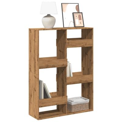 Boekenkast 100x33x155,5 cm bewerkt hout artisanaal eikenkleurig - thumbnail