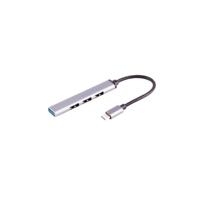 USB-C Hub 3.0 - 4 x - Aluminium - 1 USB-C 3.0 Socket - 3 USB-A 2.0-poorten - compatibel met MacBook Pro/Air, Laptop en andere Type-C apparaten - achterwaarts compatibel - Space Grey - Slim - 0,12 - thumbnail