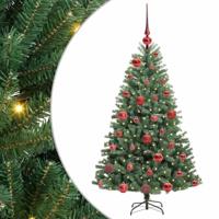 VidaXL Kunstmatige inklapbare kerstboom groen 120 cm pvc en metaal - thumbnail
