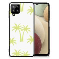 Samsung Galaxy A12 Bloemen Hoesje Palmtrees - thumbnail