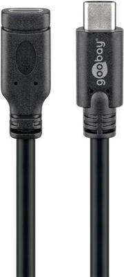 USB 3.2 GEN 1 (USB 3.0) USB-C verlengkabel - USB-C (M) naar USB-C (F) - 5Gbit/s - USB adapter - OTG kabel - 1m
