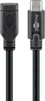 USB 3.2 GEN 1 (USB 3.0) USB-C verlengkabel - USB-C (M) naar USB-C (F) - 5Gbit/s - USB adapter - OTG kabel - 1m - thumbnail