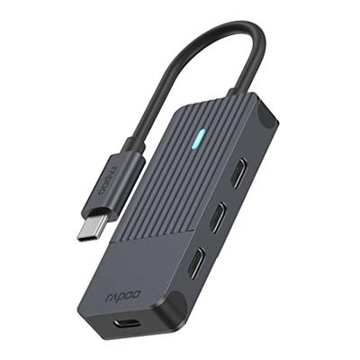Rapoo USB-C naar USB-C Hub Zwart - thumbnail
