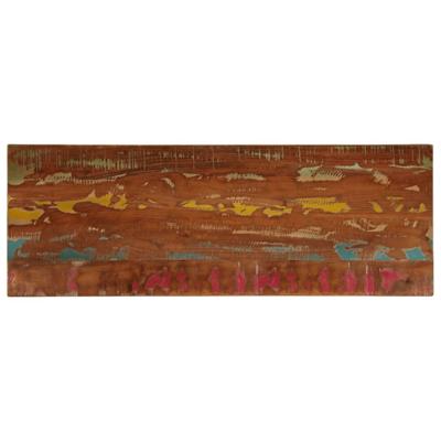 Tafelblad rechthoekig 140x60x2,5 cm massief gerecycled hout