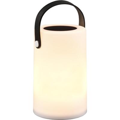 Zonne-energie LED Tafellamp met USB. RGBW. IP44 - Wit. Rond