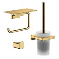Hansgrohe Addstoris toiletaccessoireset - driedelig - Gold optic SW647639/SW647637/SW651111 - thumbnail