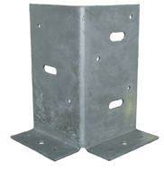 GB paalhouder type A 2 lippen 90x90x145mm zink magnesium | 20 stuks - GB73591 - thumbnail