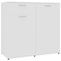 vidaXL Dressoir 80x36x75 cm spaanplaat wit - thumbnail