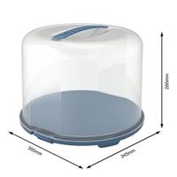Rotho fresh taartdoos xl 35.5x34.5x26 cm horizon blauw/transparant - thumbnail