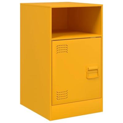 Nachtkastjes 2 st 34,5x39x62 cm staal mosterdgeel