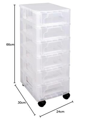 Really Useful Box ladenblok 6 x 3,5 l, transparant