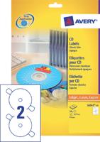 Etiket Avery Zweckform L6043-100 CD wit 200stuks - thumbnail