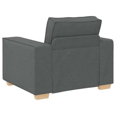 Bankstel met kussen 3 pcs Grijs 220 x 78 x 84 cm Stof