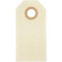 Creativ Company Manilla-labels, afm 3x6 cm, 250 gr, crème, 30 stuk/ 1 doos - thumbnail