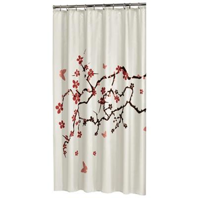 Douchegordijn Sealskin Blossom 100% polyester 180x200 Rood Douchegordijn Sealskin Blossom 100% polyester 180x200 Rood