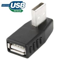 USB 2.0 A mannetje naar A vrouwtje Adapter met 90 graden hoek ondersteunt OTG functie - thumbnail