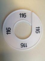 Maatring 9cm wit/zwart 116 - thumbnail