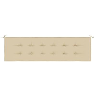 VidaXL Tuinbankkussen 180x50x3 cm oxford stof beige - thumbnail