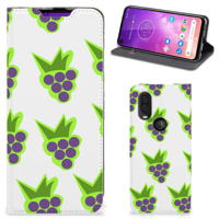 Motorola One Vision Flip Style Cover Druiven - thumbnail
