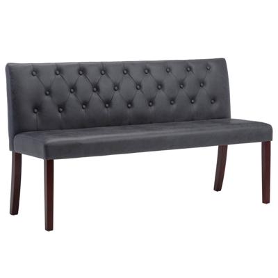 VidaXL Bankje 148,5 cm kunstsuède grijs VidaXL Bankje 148,5 cm kunstsuède grijs