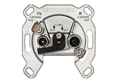 Kathrein ESD 52 Antennedoos Satelliet Schroefbevestiging, Inbouw (in muur) Loop-through outlet Kathrein ESD 52 Antennedoos Satelliet Schroefbevestiging, Inbouw (in muur) Loop-through outlet