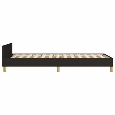 Bedframe met hoofdeinde stof zwart 90x190 cm