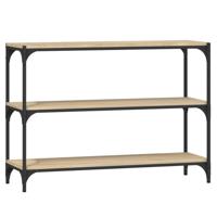 Boekenkast 100x33x70,5 cm bewerkt hout en staal sonoma eiken - thumbnail