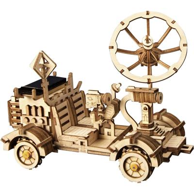 Robotime modelbouwset maanbuggy met zonnecel 18 cm hout