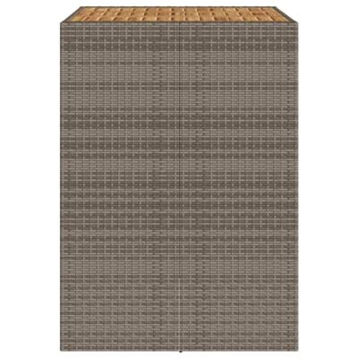 Tuintafel met acaciahouten blad 105x80x110 cm poly rattan grijs Tuintafel met acaciahouten blad 105x80x110 cm poly rattan grijs